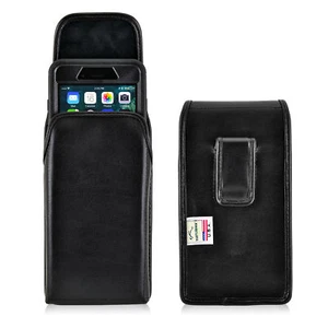 iPhone 8 Plus 7 Plus Holster Clip Otterbox Case Leather Vertical Turtleback - Picture 1 of 10
