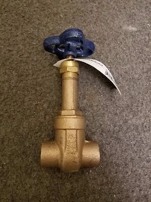 Nibco NJ05008 3/4" CXC 125# Rising Stem Bronze Gate Valve - Image 1 of 4