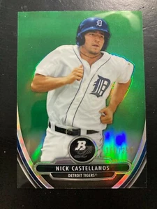 2013 Bowman Platinum Chrome Prospects rifrattori verdi #BPCP15 Nick Castellanos - Foto 1 di 2