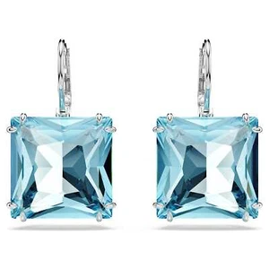 Swarovski Millenia Drop Earrings Square Cut Blue Rhodium Plated 5619472 - Picture 1 of 5
