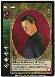 De Sade Ventrue Antitribu Danse Macabre Kickstarter V:TES VTES Vampire CCG - Picture 1 of 1