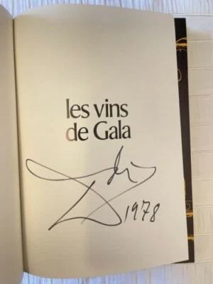 SIGNED  Salvador Dalí  Les Vins de Gala 1977 HC DJ 1st Dali’s French Wine Book - Image 1 of 4