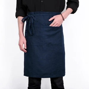 Pure französische Leinen-Bistro-Schürze (25*35 Zoll) - Unisex, verstellbare Taillenkrawatten - Bild 1 von 37