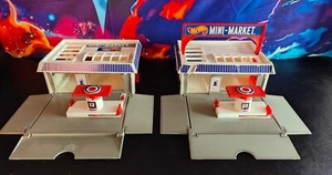 Hot Wheels Mini Market Sto & Go Mattel 1987 Vintage Collectable Car Toys 5464 x2 - Picture 1 of 14
