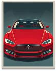 Tesla 11x14 Collectible Art Print | Collectible Tesla Car Artwork | Perfect for 