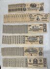 CONFEDERATE CURRENCY FACSIMILE, LOT OF 80 BILLS. 1S, 5S, 10S, 20S, 50S AND 100S