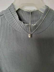 Vintage Avon Elegant 8" W/3- Clear and 1- Faux Pearl Stone Silver Color Necklace - Picture 1 of 1