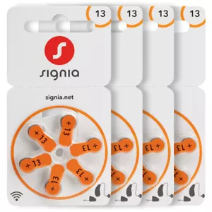 24 cells x Siemens Signia 13 Size Hearing aid batteries Zinc air Mercury free - Picture 1 of 1