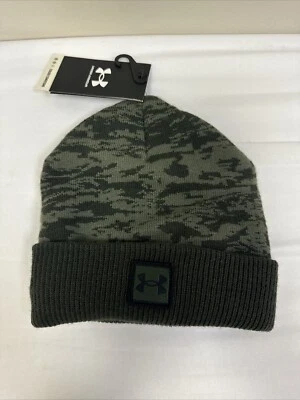 Under Armour Boys UA Graphic Knit Beanie Camo OSFM - Image 1 of 4