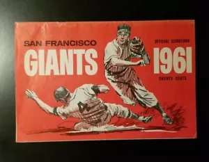 1961 San Francisco Giants Scorecard Programma inutilizzato Willie Mays Vintage Originale - Foto 1 di 6