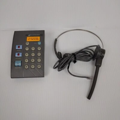 Plantronics PLX-400 Headset with Telephone Hands-Free Landline Calls Work Home - Image 1 of 4