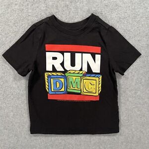 RUN DMC Baby Toddler T-Shirt 18-24 Month 18M 24M Music Band Rap Tee 90s Black