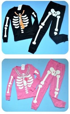 NWT Gymboree SKELETON Halloween Costume 2011 Pajamas Adult/Dad/Daddy/Mom/Mommy - Image 1 of 3