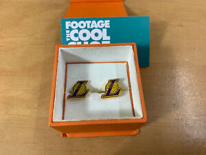 OFFICIALLY LICENSED NBA LOS ANGELES LAKERS MEN'S CUFF LINKS GOLD ONE SIZE LA