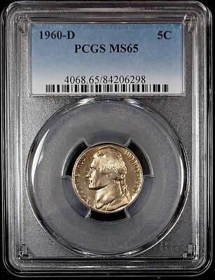 1960 D Jefferson Nickel certified MS 65 by PCGS! - Image 1 of 4