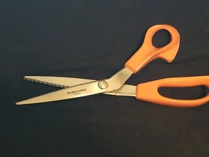 Fiskars Zackenschere Schere Zick Zack Edelstahl Orange Kunststoffgriff 9,5" - Bild 1 von 10