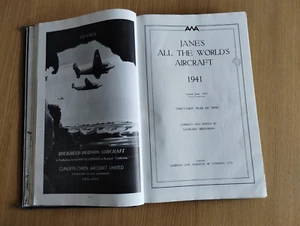 Jane’s All The World’s Aircraft 1941 Aviation Book WW2 Militaria Civil - Picture 1 of 11