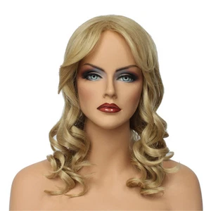 Gorra Clásica Mujer Sintética Rizada Ondulada Larga Rubia Peluca Completa HengFeng MLW27 - Imagen 1 de 4