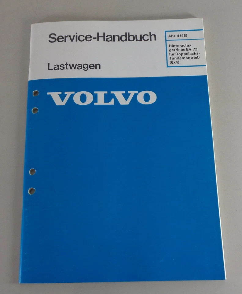 Manual de Taller Volvo Camión Tracción Trasera EV72 para Tandemantrieb (6x4) - Imagen 1 de 1