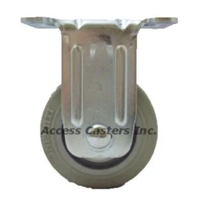 AC-2314 4" x 1-1/4" Rigid Plate Caster, Infiniti TPR Wheel, 300 lbs Capacity - Picture 1 of 1