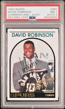 1993 Hoops Commemorative Card Auto #DR1 David Robinson DNA Cert PSA 7  4042*
