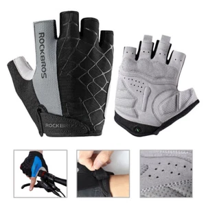Bicycle Half Fingers Cycling Glove Anti-Slip Shock MTB Road Mountain Bike Gloves - Picture 1 of 18