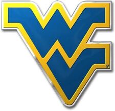 West Virginia University Mountaineers Auto Emblem, Aluminum Metal, Embossed...