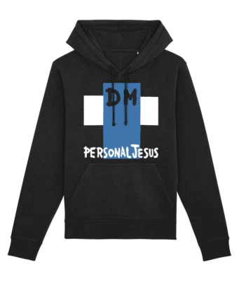 Sudadera con capucha negra unisex diseño vintage personal jesús depeche mode Foto 1 de 2