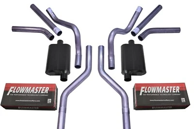 Chevy GMC C10 63-72 2.5" Dual Exhaust Kits Flowmaster 40 Series Side Exit - Image 1 of 2