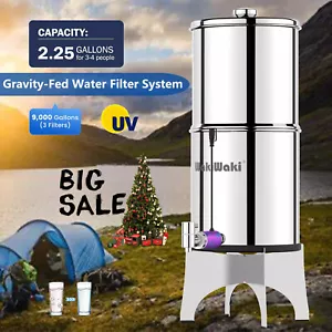 Filtro acqua a gravità 3 stadi 0,1 μm sistema di filtrazione acqua da banco 3 filtri - Foto 1 di 19