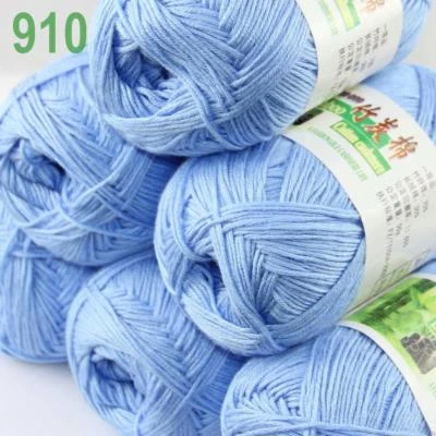 Summer 6Ball x 50g Bamboo Cotton Baby DIY Thread Knitting Crochet Finger Yarn 10 - Image 1 of 3