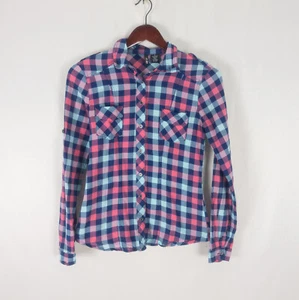 Camisa Ultra Flirt Juniors Pequeña Top Calce Clásico Guinga Manga Larga Con Botones - Imagen 1 de 10