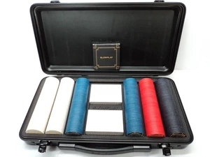 SLOWPLAY Nash Poker Set w/300 Blank Chips 43mm/12g, Cards, Dealer Chip, Case - Picture 1 of 7