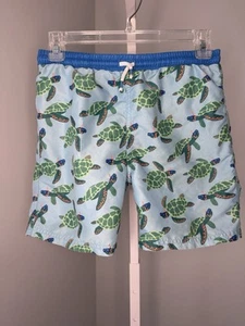 Mini Boden Boys Snorkeling Turtle Swim Trunks Size 9-10/140 - Picture 1 of 3