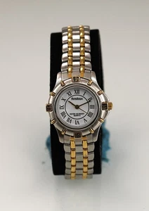 Armitron Watch Women Silver Gold Stainless Steel 30m Battery White Quartz - Picture 1 of 6