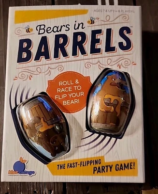 Party Game Bears In Barrels The Fast Flipping By Jeremy Posner Stock 07300 New - Image 1 of 4