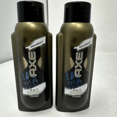 Axe Anarchy for Him 2 in 1 Shampoo + Conditioner Travel Size 1.7oz Each x 2 NOS - Image 1 of 4