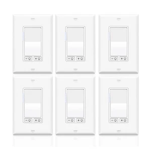Greencycle 6PK Double Dimmer Switch, 3-Way for LED/CFL 150W, Halogen 600W - Picture 1 of 10