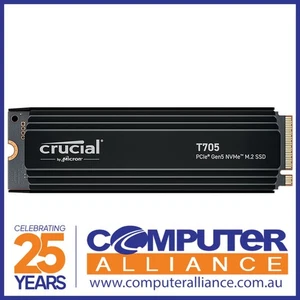 4TB Crucial T705 M.2 NVMe PCIe Gen5 SSD With Heatsink CT4000T705SSD5 - Picture 1 of 1