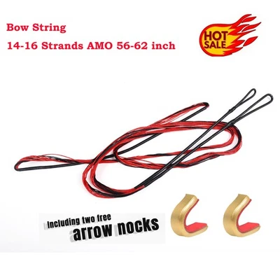 Archery Recurve Bow String for Recurve Long Bows, 14-16 Strands AMO 56-62 inch - Image 1 of 4