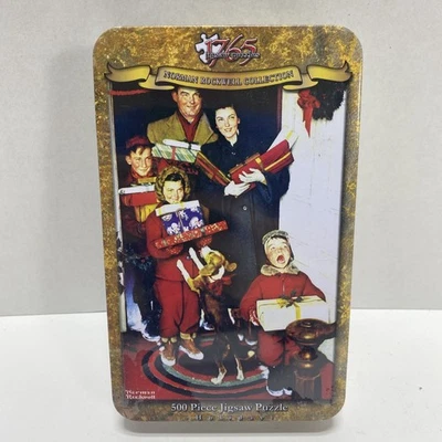 Оловянная головоломка Merry Christmas Norman Rockwell 500 шт. ЗАПЕЧАТАННАЯ - Изображение 1 из 4