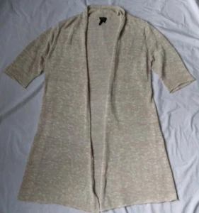 Eileen Fisher Linen Blend Open Knit Cardigan Sweater Artsy Boho Size Medium - Picture 1 of 11