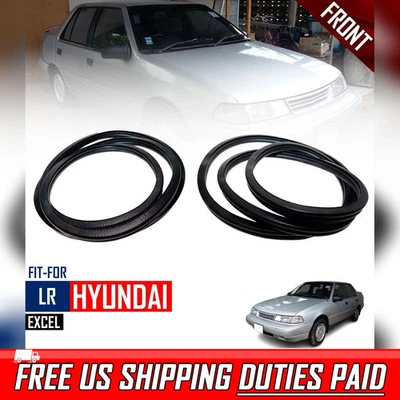 2 Sello de puerta resistente al clima delantero de goma izquierda derecha para Hyundai Excel 1990-1995 4 puertas Foto 1 de 4