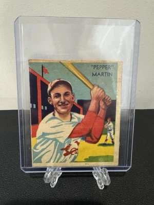 1935 Diamond Stars #26 Pepper Martin Blue Back - Pulled Out Of Scrapbook - Image 1 of 4