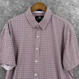 Buttercloth Shirt Mens 2XL Red Plaid Short Sleeve Button Up Icy Cotton Comfort - Picture 1 of 12