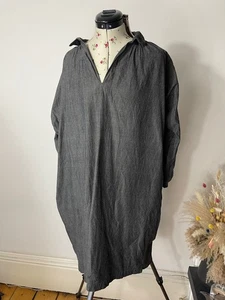 Milena Silvano Natural cotton dress in granite / One Size - Picture 1 of 6