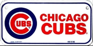 Chicago Cubs Bike Tags.On a 6”x 2.5” Embossed Aluminum Bike License Plate. - Picture 1 of 2