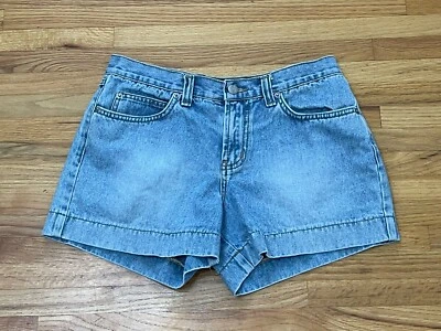 Bongo Cuffed Mom Jeans Short Women's 9 Blue Denim Light Wash 5-Pocket Cotton - Image 1 of 4