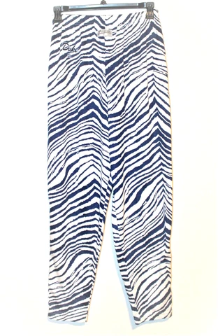 Duke University Blue Devils Zubaz Med Casual Lounge Wild Print Gym Workout Pants Cover