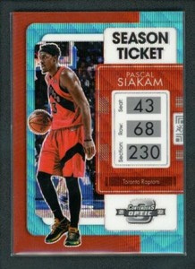 2021-22 PASCAL SIAKAM 29/45 PANINI CONTENDERS OPTIC WAVE RED BLUE SEASON TICKET